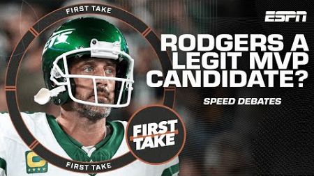 Speed Debates ⏲️ Chiefs’ threats, Aaron Rodgers an MVP candidate and more! | First Take