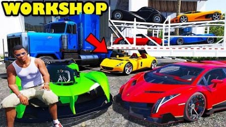 Franklin Bought Ultra Fast Supercars For His Workshop In GTA 5 | SHINCHAN and CHOP