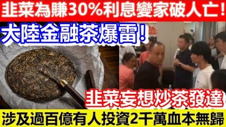 🔴大陸金融茶爆雷！為賺30%利息變韭菜家破人亡！涉及資金過百億有人投資2千萬血本無歸！韭菜就是學不乖！｜CC字幕｜Podcast｜日更頻道 #東張西望 #何太 #何伯 #李龍基