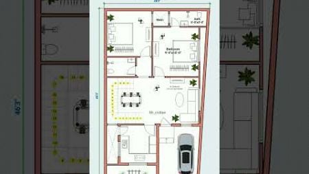 28x46 House plan 28 by 46 Home plan 28*46 घर का नक्शा #shorts #viral #homeplan #homedesign #trending