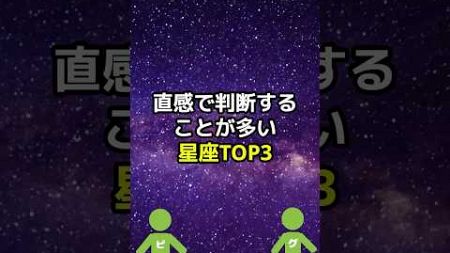 直感で判断することが多い星座TOP3 #星座占い #星占い #ランキング #星座性格 #占い #shorts