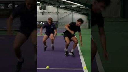 If you have tennis friends do this drill