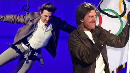 Tom Cruise DIVES Into Olympics Closing Ceremony