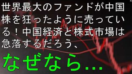 世界最大のファンドであるブリッジウォーターは、ソーシャルメディア、電気自動車、ケータリング、などの業界の中国株を売却している！それは中国経済と株式市場が急落することを意味する、なぜなら… #うさぎ投資