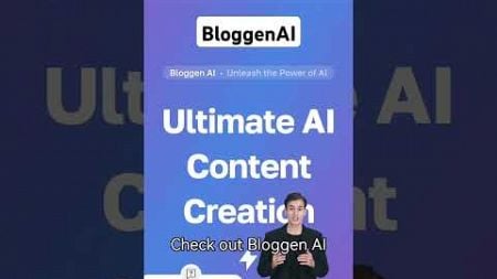 Bloggen AI: All in one Copywriting tool. #ai #aitools #aitoolsforcontentcreation