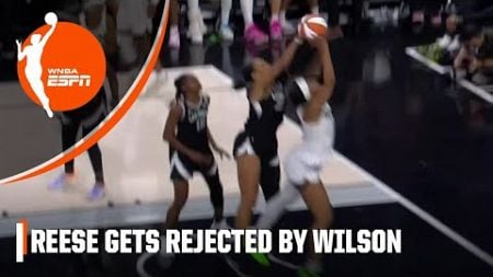 A&#39;ja Wilson REJECTS Angel Reese&#39;s shot at the rim 👀 | WNBA on ESPN