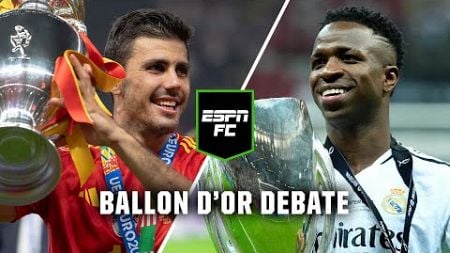 ESPN FC Live’s Ballon d’Or debate: Rodri vs. Vinicius Jr, future winners &amp; more!