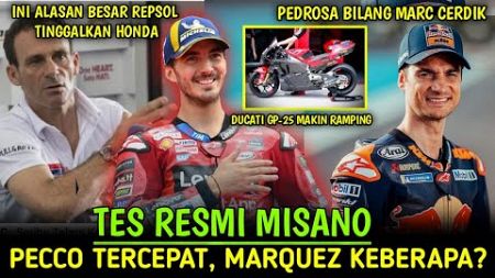 TES RESMI MOTOGP MISANO • bagnaia tercepat • alasan repsol tinggalkan honda • dani perdosa marquez c