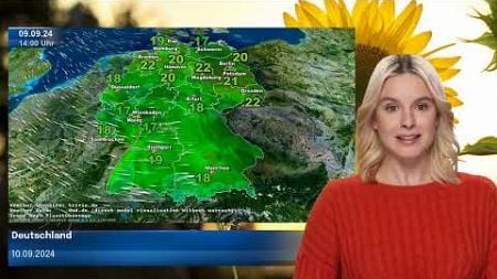 🌧️☁️🌡️ | Heutige Wettervorhersage für Deutschland - Erstellt mit KI Technologie 🤖🇩🇪 - 10/09/2024