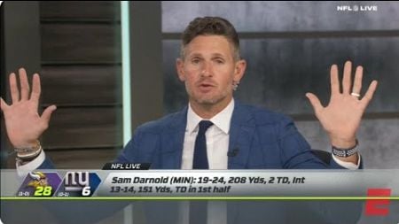 ESPN NFL LIVE | Dan Orlovsky EXCITED, Sam Darnold Looked UNBELIEVABLE With Minnesota Vikings