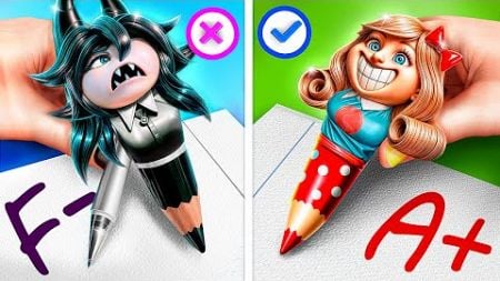 Transformação Extrema de Nerd para Miss Delight vs Miss Circle! Paper Education vs Poppy Playtime 3