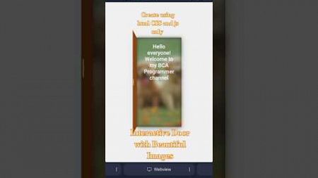 DOOR CREATE USING HTML AND CSS OR JS ||#html #js #css #webdesign