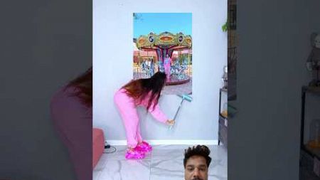 3D wall painting 🖼️ #shorts #ytshorts #wall #painting #dance #funny #shuffle #loop #viral