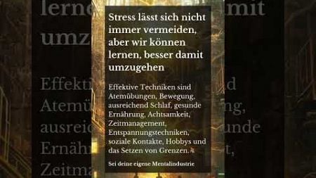 🌿Stress lässt sich nicht immer vermeiden, aber wir können lernen, besser damit umzugehen🌟