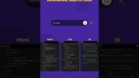 Animated Search Bar #webdesign #searchbar #html5 #js #css3 #javascript #frontend #coding