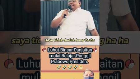 Luhut mulai belajar panggil Prabowo Presiden #beritaterkini #politik #shorts