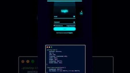 Glowing login using css #webdevelopment #css #css3 #webdesign #html
