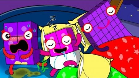 No No! Numberblocks 6 Wet the Bed at Sleepover l Numberblocks fanmade coloring story