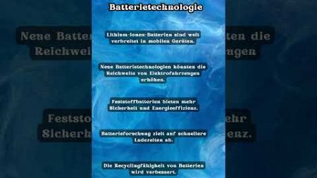 Technologie und Fortschritt Fakten am Freitag -