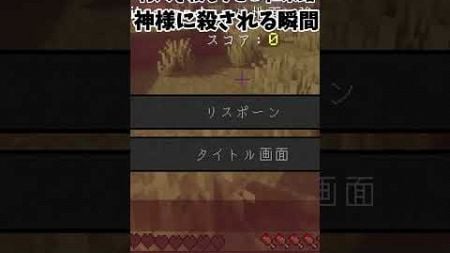 神に殺される瞬間 #マイクラ #マインクラフト #minecraft