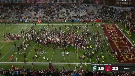 BC FANS STORM THE FIELD AFTER STUNNING MSU LATE AT HOME 🔥