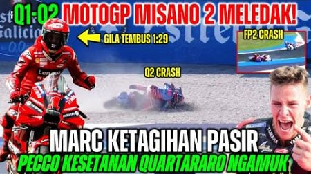 🔥 AKSI GILA BAGNAIA BIKIN MARQUEZ CRASH KUALIFIKASI MOTOGP EMILIA ROMAGNA 2024❗ QUARTARARO MENGGILA❗