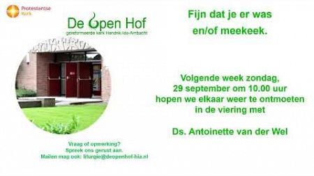 Live uitzending De Open Hof - Hendrik Ido Ambacht,