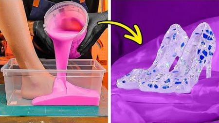 DIY CRYSTAL HEELS 💎👠 STUNNING SHOE HACKS