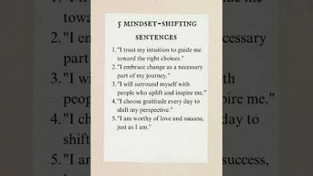 5 Mindset Shifting Sentences #darkpsychology #psychology #quotes #psychologyfacts #facts #mindset