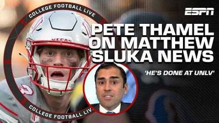 UNLV QB Matthew Sluka to redshirt 🚨 Pete Thamel thinks he will TRANSFER 🗣️ | College Football Live