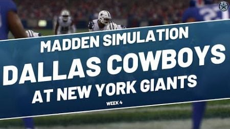 Dallas Cowboys at New York Giants | 2024 Week 4 Madden Simulation | Blogging The Boys