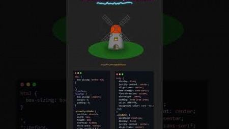 Windmill CSS Animation 👾 #viral #shorts #htmlcss #animation #youtube #music #css #webdesign