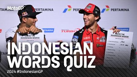 Can the MotoGP™ riders guess what these Indonesian words mean? 🤔🇮🇩 | #MotoGPSocial