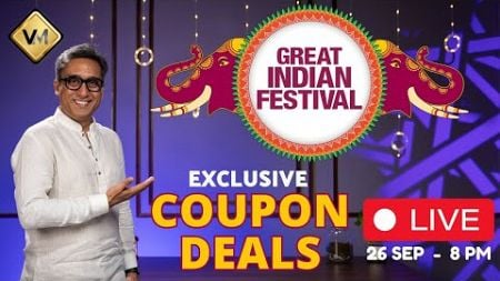 Great Indian Festival Sale Deals | COUPON DEALS LIVE | VM One Live