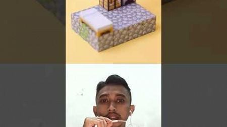 Rumah Minecraft #minecraft #lego #stopmotion #minecraftbuilding #reaction #papercraft #handmade