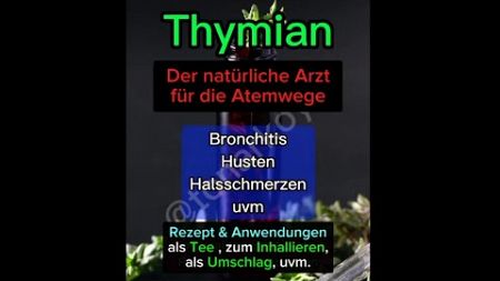 Thymian #husten #bronchitis #diy #tips #fyp #fürdich #gesundheit #vegan #natur #fitness