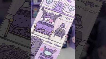 kuromi paper doll house 🏠 💜 #kuromi #sanriokuromi #craft #papercraft #cute