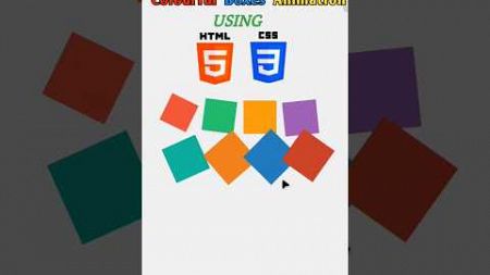 Colourful Boxes Animation using html &amp; css #coding #webdesign #maharacreativity