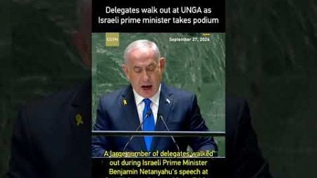 Delegates walk out at UNGA as Israeli prime minister takes podium