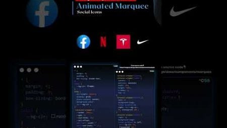 Animated marquee css html apps design #shorts facebook instagram Amazon