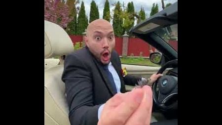 Bride&#39;s Wedding Entrance Goes Hilariously Wrong in a Convertible! #shorts