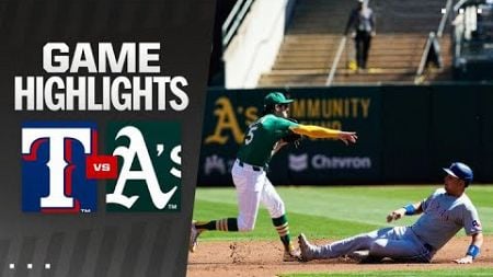 Rangers vs. A&#39;s Game Highlights (9/26/24) | MLB Highlights