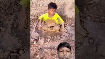 Child playing in wet mud #shorts #viral #trending #shortsfeed #ytshorts #youtubeshorts #comedy #fun