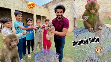 Finally Mini Zoo Me Monkey Baby Agea😍 Sab Dekh K Bht Khush Hogae🥰