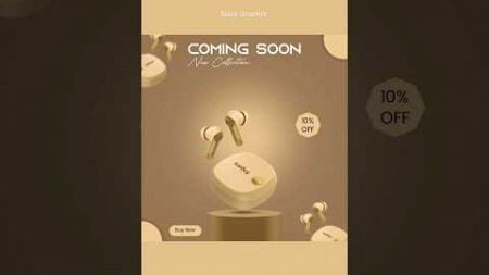 Wireless Earbuds Social Media Post Design #shorts #viralvideo #poster #photoshop