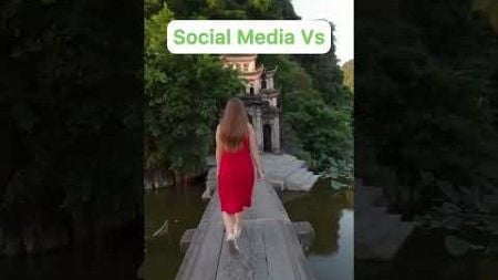 Social Media Vs Reality 😍😱 #travel #socialmedia