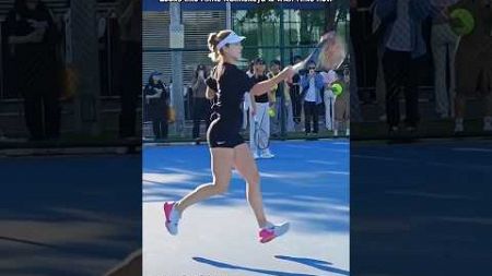 Anna Kalinskaya practicing with Coco Gauff at the China Open #tennis