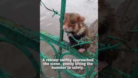 Hero Saves Hamster From Floodwaters