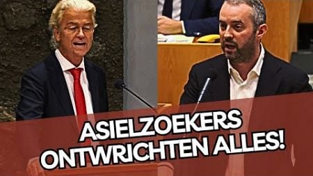 Wilders SLO0PT LINKS &amp; krijgt APPLAUS! &#39;Asielzoekers ONTWRICHTEN de maatschappij!&#39;