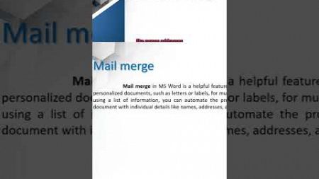 Mail Merge